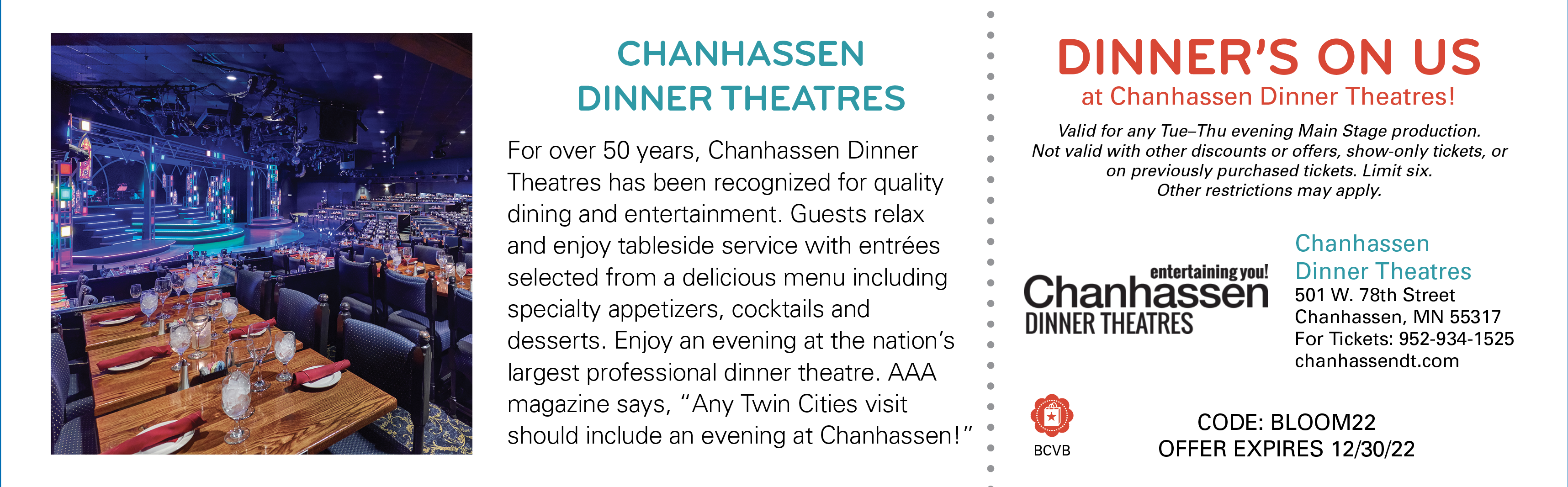 Chanhassen Dinner Theater Coupon