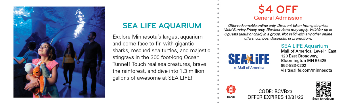 Sea Life MN Aquarium Coupon